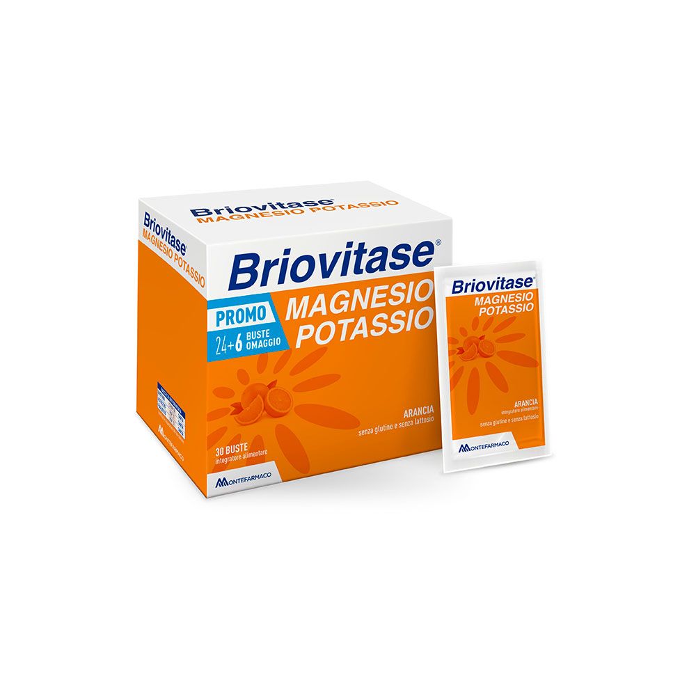 Briovitase® Magnesio e Potassio Gusto Arancia 30 Bustine pz Bustina