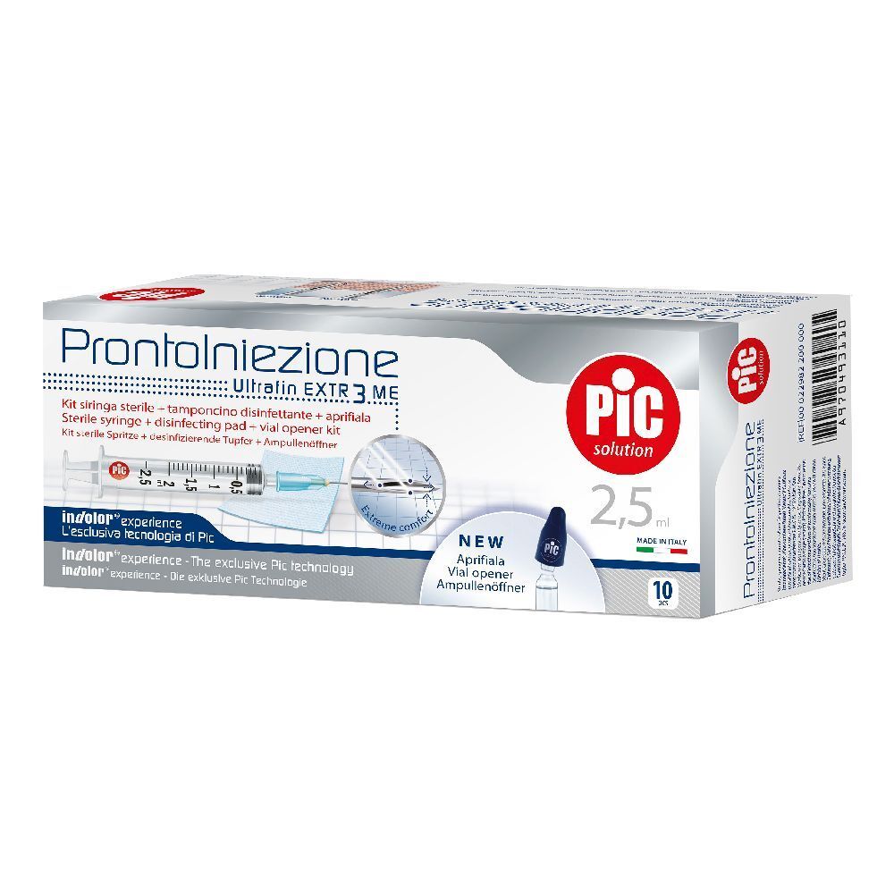 Pic Solution Kit ProntoIniezione Siringa 2,5 ml Ago 23G 0,6 mm x 30 10