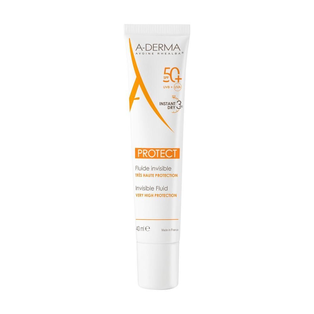 A-Derma Protect Fluido invisibile SPF 50+ 40ml - Alta protezione solar