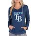 Women's Concepts Sport Navy Tampa Bay Rays Mainstream Terry Long Sleeve Hoodie Top