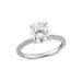 Belk & Co Lab Created 2 Ct. T.w. Oval-Cut Moissanite And 1/10 Ct. T.w. Diamond Engagement Ring In 14K White Gold, 5
