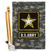 Breeze Decor US Army Camoflash Impressions Decorative 2-Sided Polyester 40 x 28 in. Flag Set in Black | 40 H x 28 W x 1 D in | Wayfair