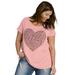 Plus Size Women's Love Ellos Graphic Tee by ellos in Rose Blush Heart (Size 1X)