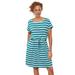 Plus Size Women's Knit Drawstring Dress by ellos in Exotic Peacock Stripe (Size 22/24)