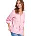 Plus Size Women's Embroidered Peasant Blouse by ellos in Misty Rose (Size 20)