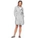 Plus Size Women's Hooded Fleece Robe by ellos in Heather Grey (Size L)