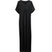 Plus Size Women's Eyelet Trim Knit Maxi Dress by ellos in Black (Size 18/20)