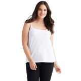 Plus Size Women's Knit Camisole by ellos in White (Size 26/28)