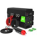 Green Cell® 500W/1000W 24V to 230V Modified Sine Wave Power Inverter Car Lorry Voltage Converter incl. Plug for Cigarette Lighter, USB Charging Port and Direct Connection to Battery, UK Outlet Socket