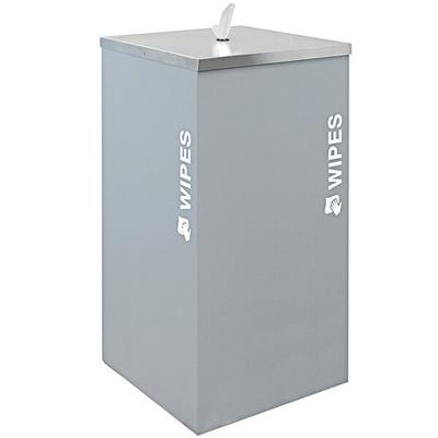 Ex-Cell Kaiser SW-KD HMG 15 3/4" x 15 3/4" x 30" Gray No-Touch Bucket Wipe Dispenser