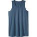 Men's Big & Tall Shrink-Less™ Lightweight Longer-Length Tank by KingSize in Heather Slate Blue (Size 8XL) Shirt