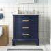Andover Mills™ Goleta 30" Single Bathroom Vanity Set Wood/Marble in Blue | 33.75 H x 30 W x 22 D in | Wayfair EA03BF3519B5404599BEA1975DCAD44E