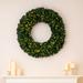 Lark Manor™ Alanny Artificial Fir Wreath Dura-Lit Traditional Faux in Green/White | 48 H x 48 W x 3 D in | Wayfair A3E049DBB31645149E1C6E73CDFF1DE2