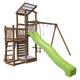 Aire de jeux pour enfant 2 tours avec portique et mur d'escalade - funny Swing & Climbing 150