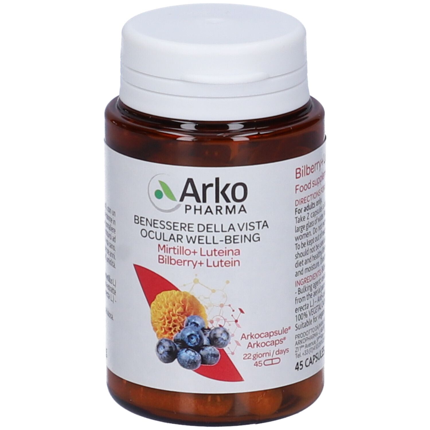 Arkopharma ARKOCAPSULE® Mirtillo + Luteina 45 pz Capsule