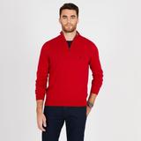 Nautica Men's Big & Tall Quarter-Zip Mock-Neck Sweater Nautica Red, 3XLT