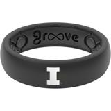 Men's Groove Life Black Illinois Fighting Illini Thin Ring