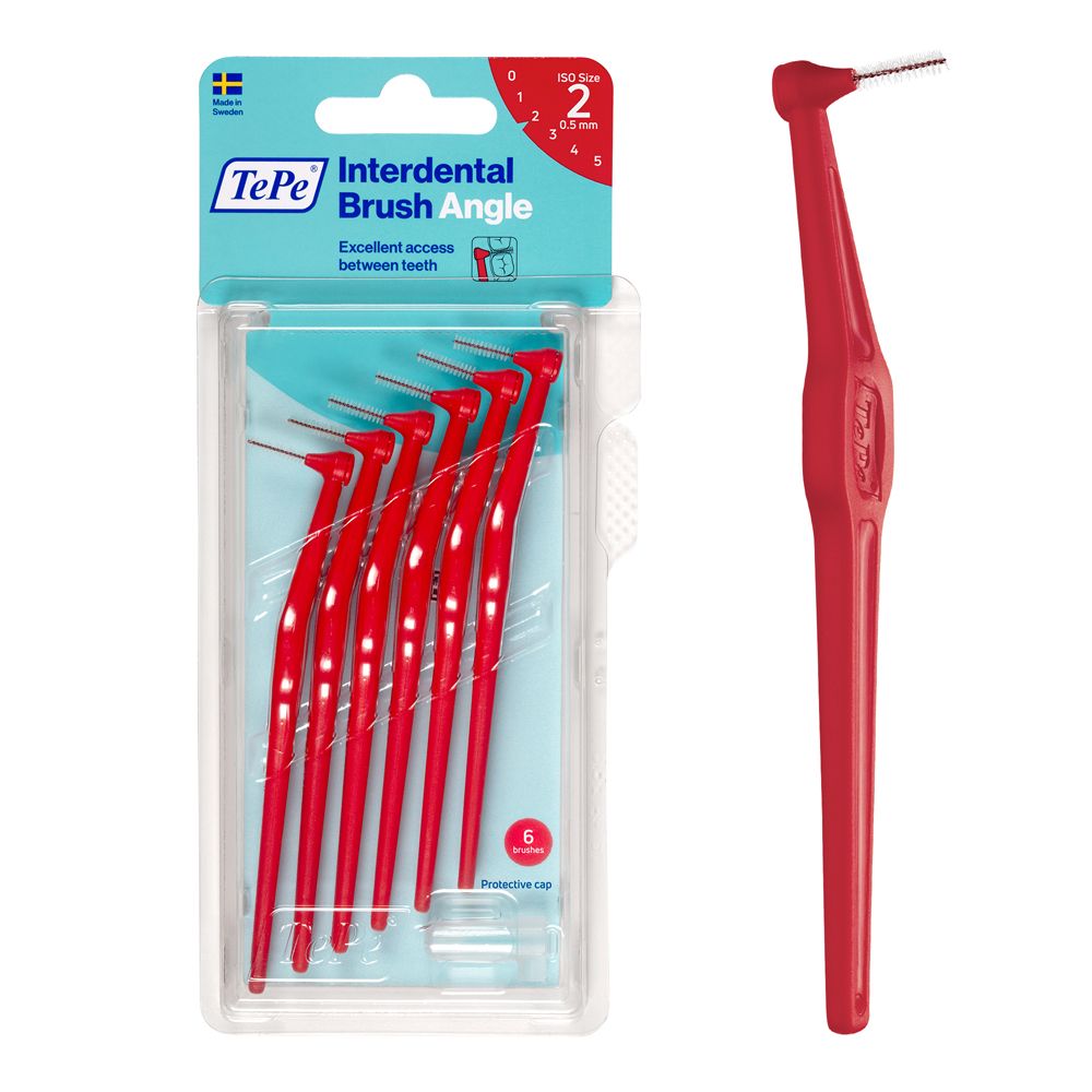 TePe Angle™ Rosso Scovolino Interdentale blister ISO 2 - 0,5 mm 6 pz S