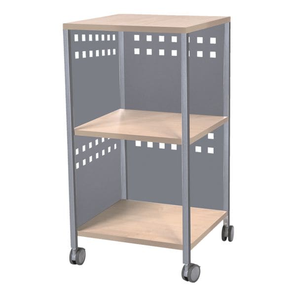 Rocada Bürowagen 3 Ebenen silber, 45x86x45 cm