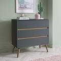 Noa and Nani - Otto 3 Drawer Chest of Drawers Wide - (Grey)