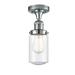 Breakwater Bay Saroyan 1-Light 4.5" Semi Flush Mount Glass, Crystal in Gray | 11.75 H x 4.5 W x 4.5 D in | Wayfair 9D9B8E4AA3F844E1AA30A422A2886993