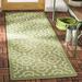 Green/White 27 x 0.25 in Area Rug - Winston Porter Herefordshire Geometric Green/Beige Indoor/Outdoor Area Rug | 27 W x 0.25 D in | Wayfair