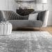 Gray/White 96 x 0.31 in Area Rug - 17 Stories Deedra Modern Abstract Power Loom Performance Rug Polypropylene | 96 W x 0.31 D in | Wayfair