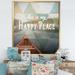 East Urban Home 'Lake House Happy Quote' - Picture Frame Print on Canvas in Gray/White | 46 H x 36 W x 1.5 D in | Wayfair