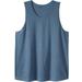 Men's Big & Tall Shrink-Less™ Lightweight Tank by KingSize in Heather Slate Blue (Size 8XL) Shirt