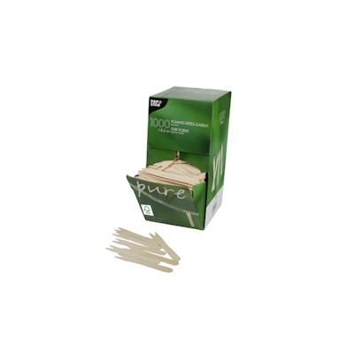 PAPSTAR 6000 Pommes-Frites-Gabeln, Holz "pure" 8,5 cm