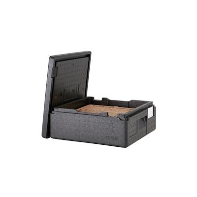 Cambro Cam GoBox® Pizza Toplader, Transportbox Höhe 10cm, schwarz, 1 Stück im Karton - EPPZ35100110