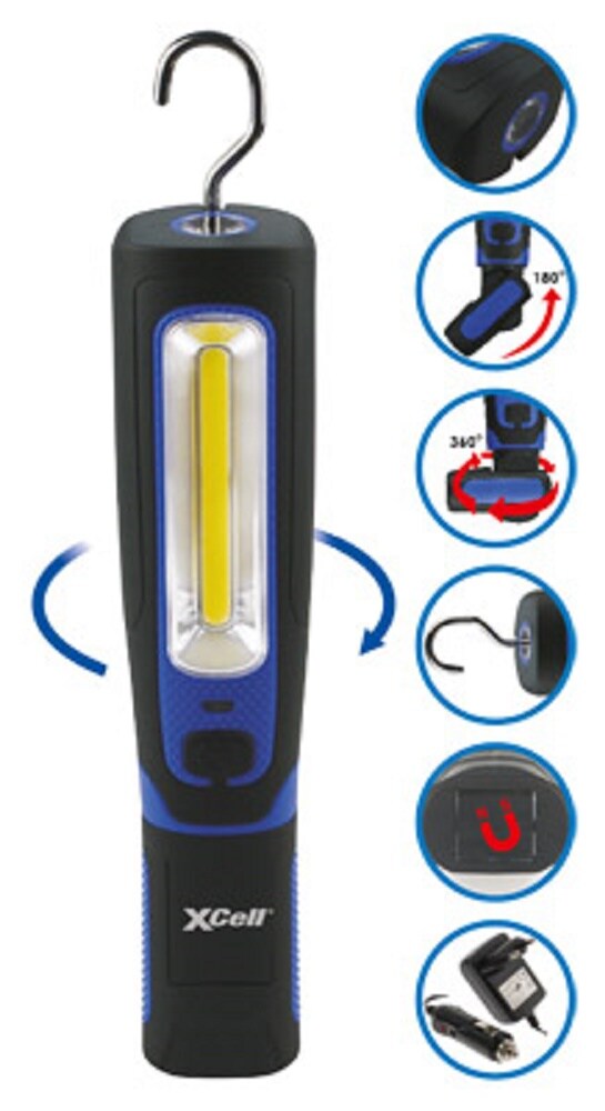 XCell Worklight Spin LED-Arbeitsleuchte 360° dreh- und 180° neigbar 3 Watt Cob-LED mit max. 280 Lumen Image