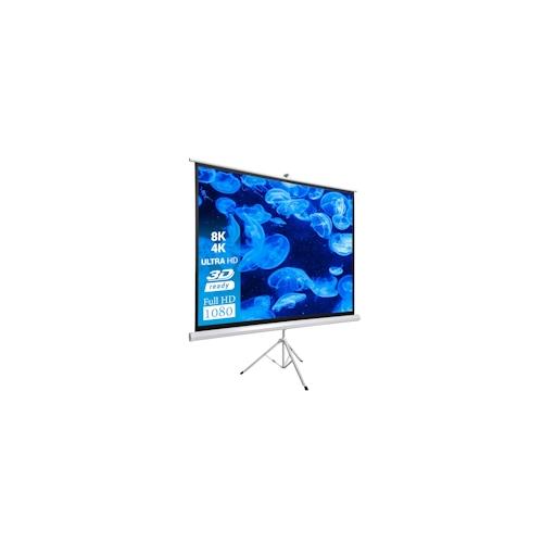 celexon basic line Stativleinwand 200 x 200cm,Leinwand Format 1:1, Heimkino Leinwand, Beamerleinwand,3D Leinwand,Full HD Leinwand, mobile Leinwand