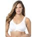 Plus Size Women's Marlene Lounge Front-Close Wireless Bra by Leading Lady in White (Size 56 B/C/D)