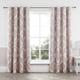 Catherine Lansfield Rococo Jacquard 66 x 72 Inch Eyelet Curtains Blush