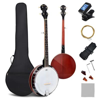 Costway 5-String Geared Tunable Banjo with case