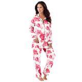 Plus Size Women's The Luxe Satin Pajama Set by Amoureuse in Ivory Roses (Size 18/20) Pajamas