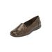 Wide Width Women's The Leisa Slip On Flat by Comfortview in Brown (Size 10 W)