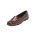 Wide Width Women's The Leisa Flat by Comfortview in Dark Berry (Size 7 1/2 W)