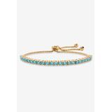 Gold-Plated Bolo Bracelet, Simulated Birthstone 9.25" Adjustable by PalmBeach Jewelry in December