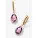 Gold over Sterling Silver Drop EarringsPear Cut Simulated Birthstones by PalmBeach Jewelry in June