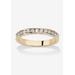 Yellow Gold Plated Simulated Birthstone Eternity Ring by PalmBeach Jewelry in April (Size 8)