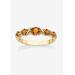 Women's Yellow Gold-Plated Simulated Birthstone Ring by PalmBeach Jewelry in November (Size 10)