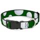 Buckle-Down Golf Bälle verstreut grün/weiß Kunststoff Clip Halsband, 2,5 cm X 38,1–66 cm/groß