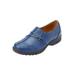 Extra Wide Width Women's The Natalia Slip-On Flat by Comfortview in Dark Denim (Size 9 1/2 WW)