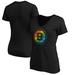 Women's Fanatics Branded Black Boston Bruins Team Pride Logo V-Neck T-Shirt