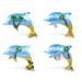 CoTa Global Puzzled 4 Piece Dolphin Refrigerator Beach Magnet Set | 0.5 H x 4 W x 3.25 D in | Wayfair 7685