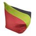 East Urban Home Atlanta Standard Bean Bag Chair Polyester/Fade Resistant in Red/Green/Brown | 31 H x 38 W x 42 D in | Wayfair