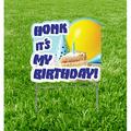 Advanced Graphics Honk It's My Birthday Cake Yard Cardboard Standup, Metal | 23 H x 25 W x 1 D in | Wayfair 3226