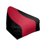 East Urban Home Los Angeles Standard Bean Bag Chair Polyester/Fade Resistant in Red/Black | 27 H x 27 W x 30 D in | Wayfair